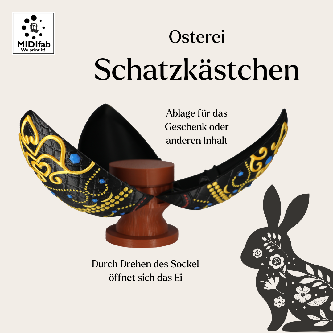 Osterei Schatzkästchen Geöffnet