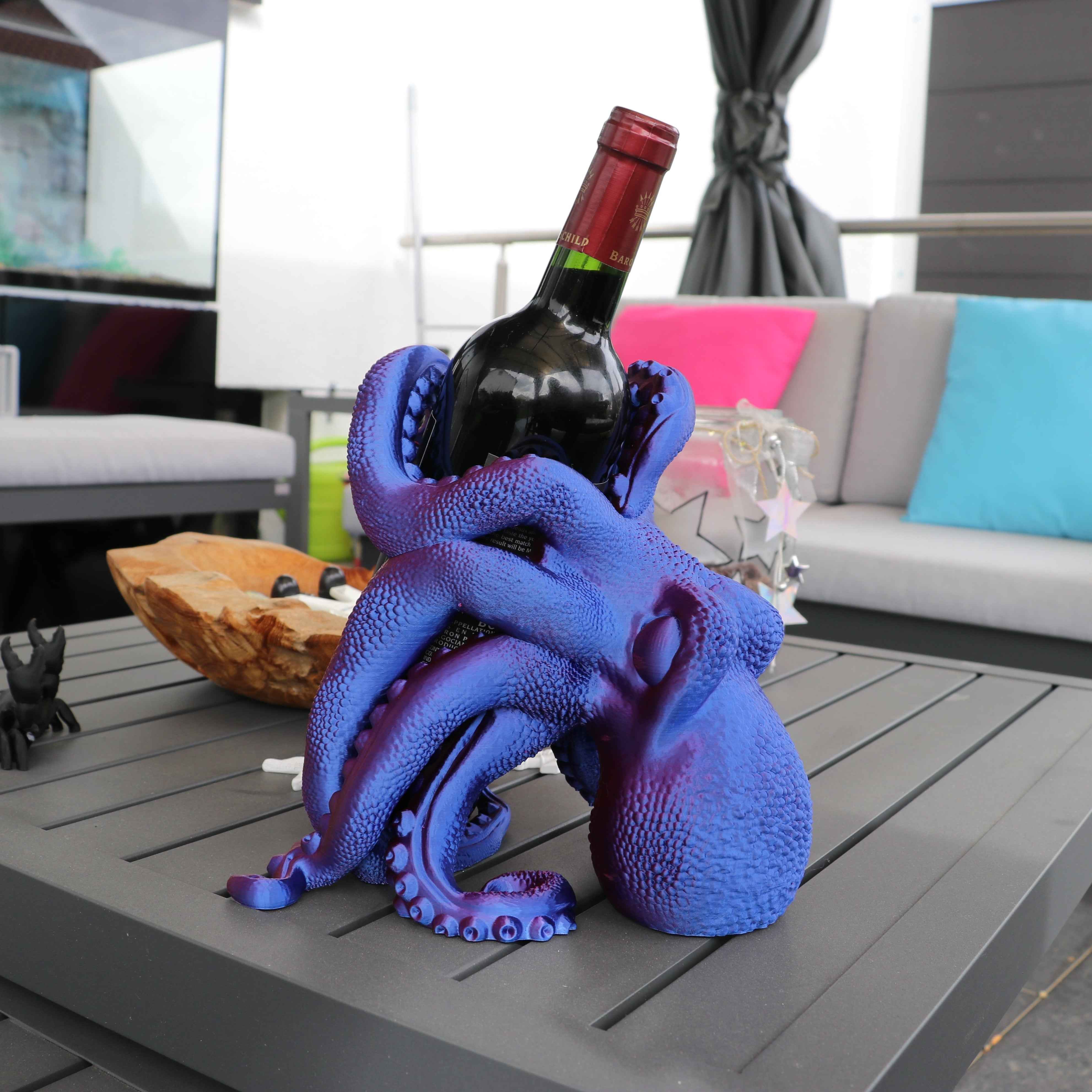 OctoGrip: Der perfekte Weinflaschenhalter für dein Zuhause