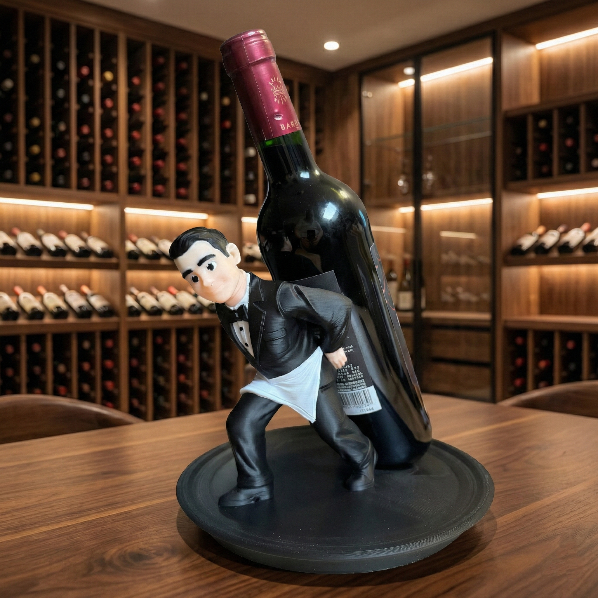 ButlerGrip - Der Weinflaschenhalter mit deinem Kopf!